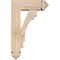 Ekena Millwork Merced Arts and Crafts Smooth Bracket w/ Offset Brace, Douglas Fir, 5 1/2"W x 14"D x 22"H BKT0604X14X22MRC03SDF - alternate 2